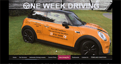 Desktop Screenshot of oneweekdriving.co.uk