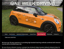 Tablet Screenshot of oneweekdriving.co.uk